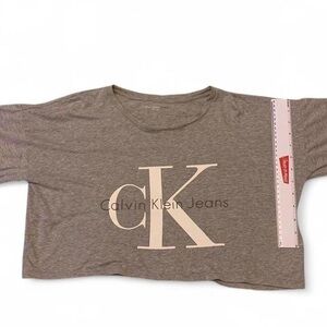 Calvin Klein Jeans Grey Crop Top
